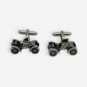Vintage Ford Model T Car Cufflinks Antique‎ Silver Cuff Links Coach Carriage